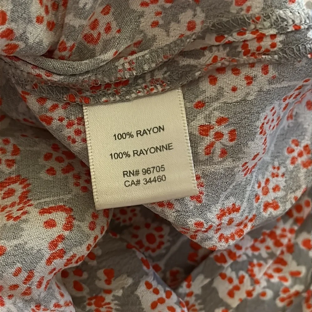 Rebecca Taylor Grey and Red Floral Open Back Dress❤️🤍❤️ - Picture 12 of 12
